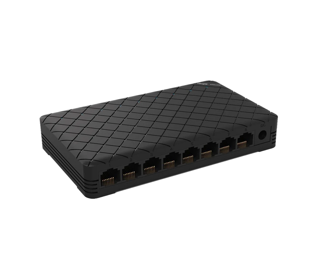 Switch de escritorio REYEE plastico no admin 8 Puertos 10/100/1000Mbps RG-ES08G