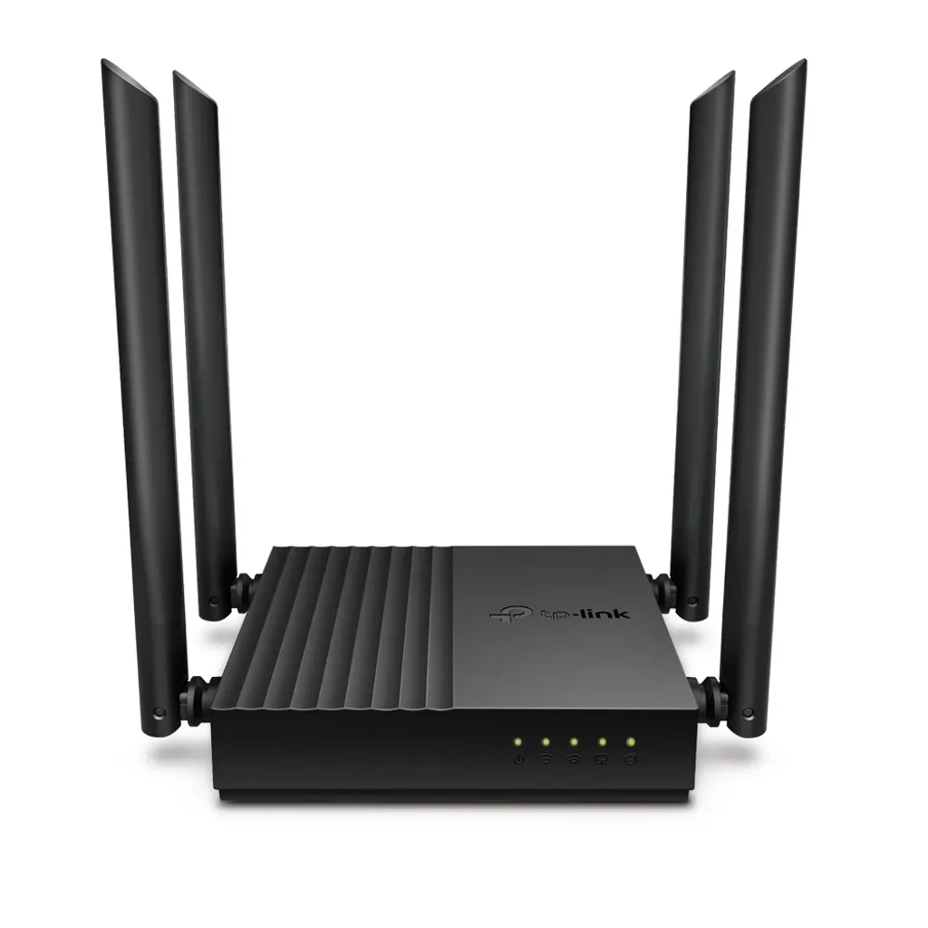 Archer C64. Router Wifi TP-Link AC1200 MU-MIMO 802.11ac Wave2 alcanza una velocidad de 867 Mbps en 5GHz y de 400 Mbps en 2.4GHz.