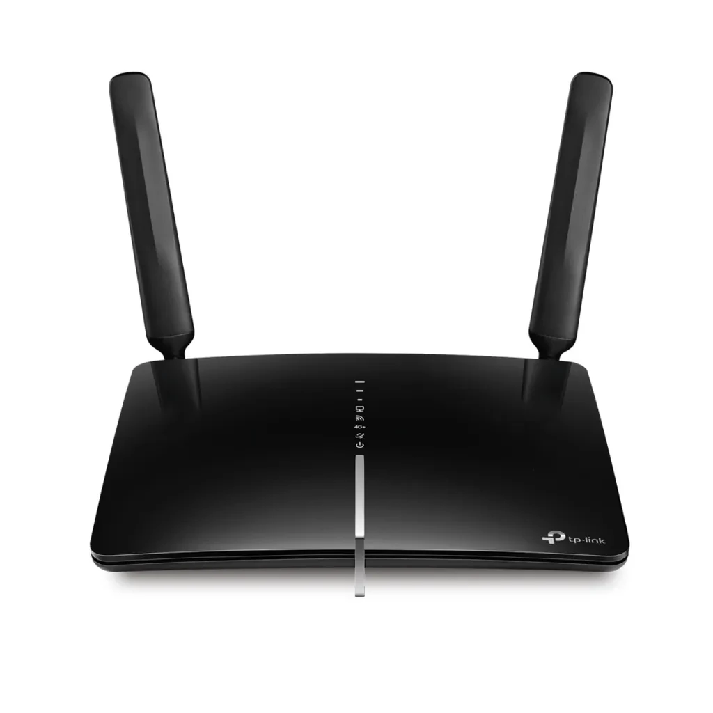 Archer MR600. Router 4G LTE WiFi Tp-Link AC1200 Doble banda (867Mbps en 5GHz y 300Mbps en 2.4GHz) 1 puerto WAN/LAN 10/100/1000Mbps 3 puertos LAN 10/100/1000Mbps 1 Slot Micro SIM