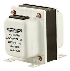 MK-T-500W. Transformador eléctrico de 220V a 110V con capacidad de 500W