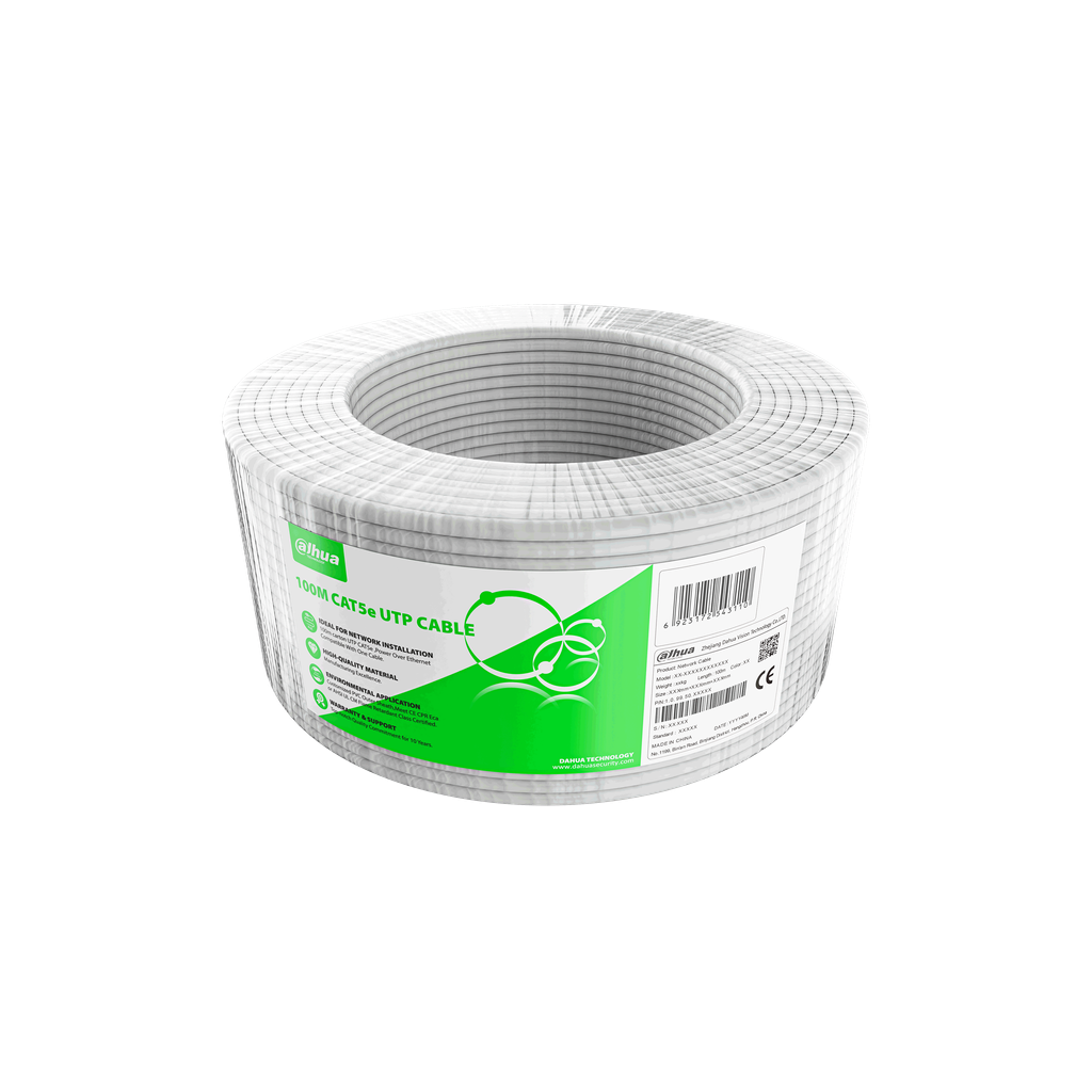 DH-PFM922I-5EUN-C-100-white. Cable UTP Cat5E aleacion aluminio cobre 100 metros calibre 24AWG