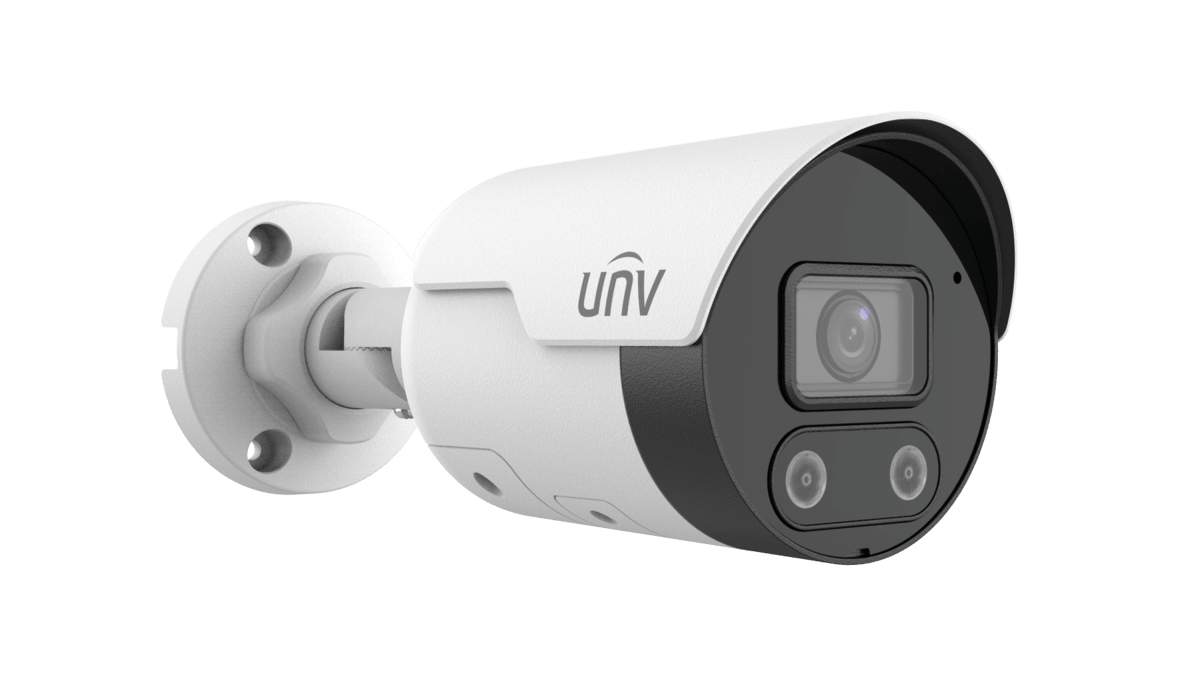 Cámara IP UNV Bala IPC2124LE-ADF28KMC-WL 4MP ColorHunter Dual light 30MT Mic altavoz IP67 POE