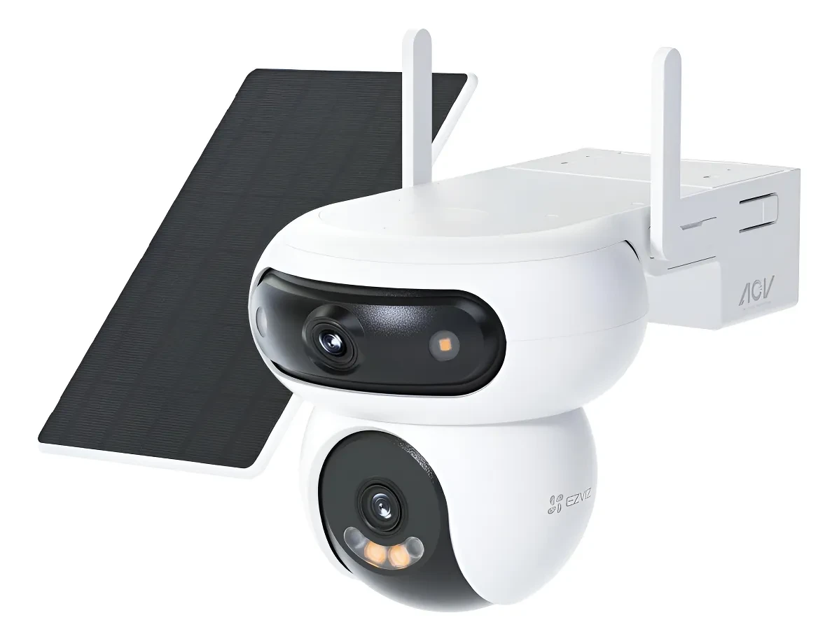 CÁMARA PT WIFI EZVIZ 4G "HB90x Dual 2K+" 4MP + 4MP TIPO C KIT SOLAR CS-HB90x/SP