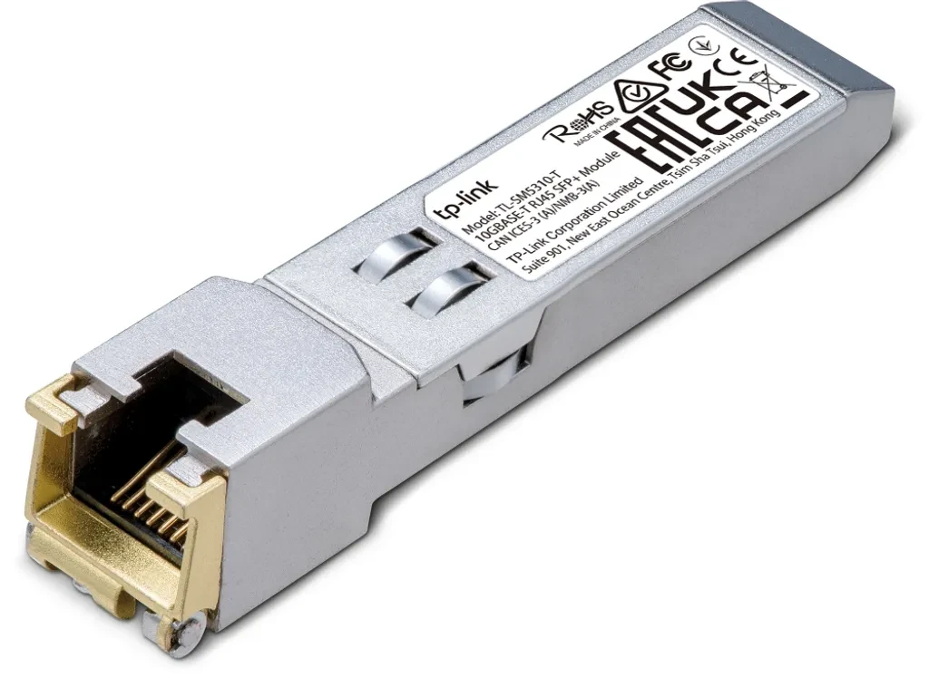 TL-SM5310-T. Módulo 10G BASE-T RJ45 SFP+ Admite 10GBASE-T, 5GBASE-T, 2.5GBASE-T, 1000BASE-T y 100BAS