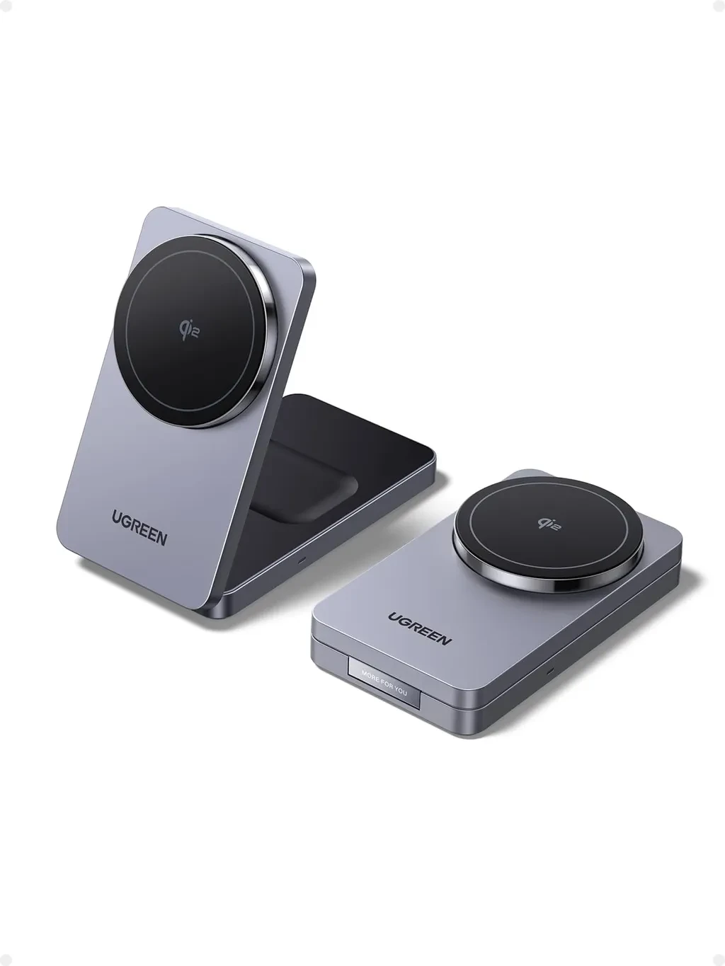 Cargador Magnético UGREEN 20W 2en1 Space Gray W706